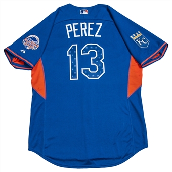 2013 Salvador Perez Game Worn All-Star Batting Practice/Home Run Derby Jersey (MLB Authenticated)